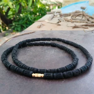 2 round black kanthi