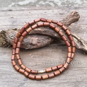 2 round long beads brown kanthimala
